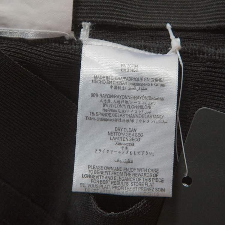 Pre Owned Herve Leger Black Stretch Dae Leggings S