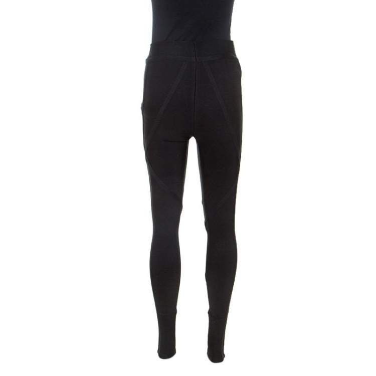 Pre Owned Herve Leger Black Stretch Dae Leggings S