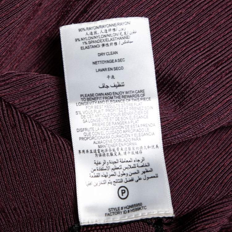Pre Owned Herve Leger Purple Sequin Embellished Bandage Sleeveless Bodycon Dress S