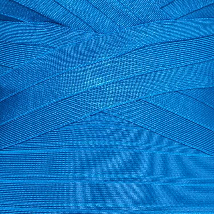 Pre Owned Herve Leger Blue Bandage Sleeveless Bodycon Gown XS