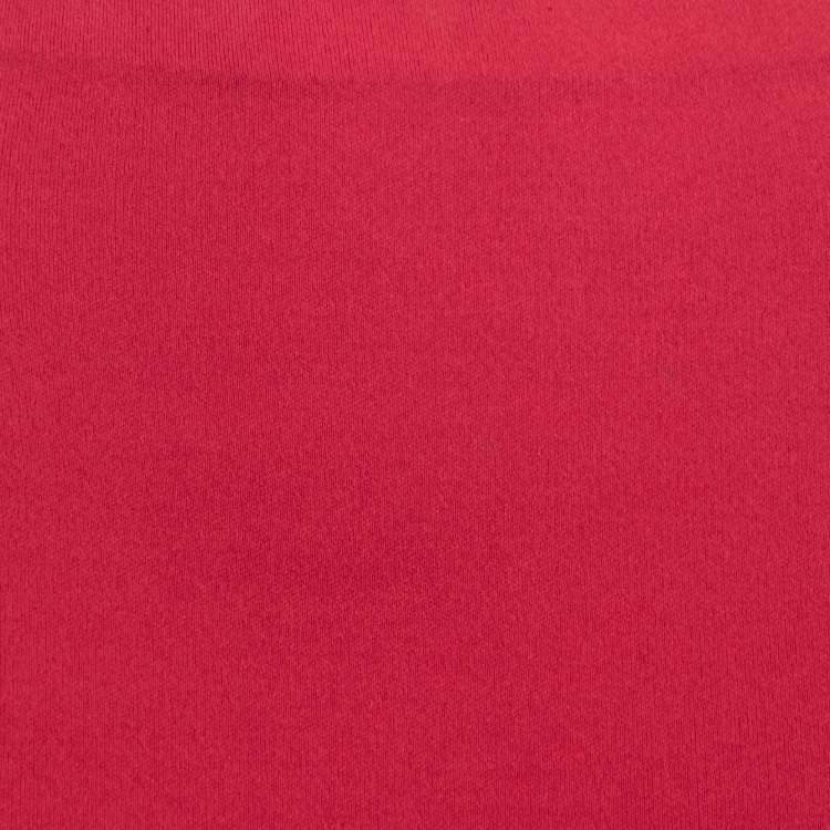 Pre Owned Herve Leger Red Stretch Knit Maxi Skirt XS