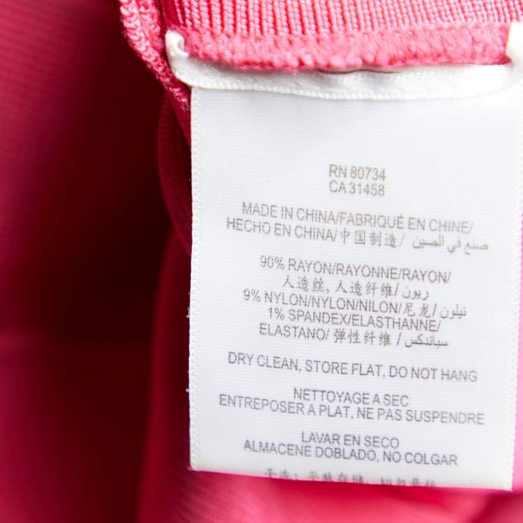 Pre Owned Herve Leger Pink Knit Mini Bandage Dress XXS