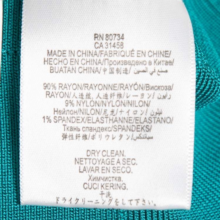 Pre Owned Herve Leger Blue Bandage Lora Bodycon Maxi Dress XS