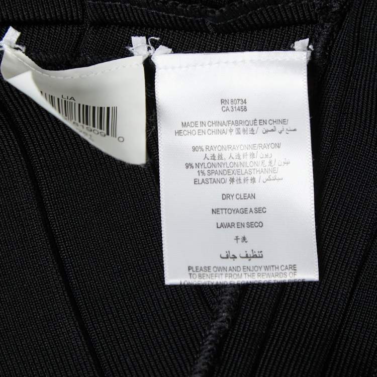 Pre Owned Herve Leger Black Knit Sleeveless Blouse S