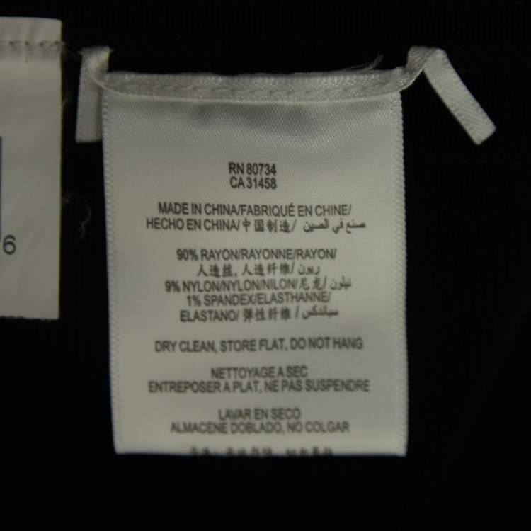 Pre Owned Herve Leger Black Knit Sleeveless Short Bandage Dress S