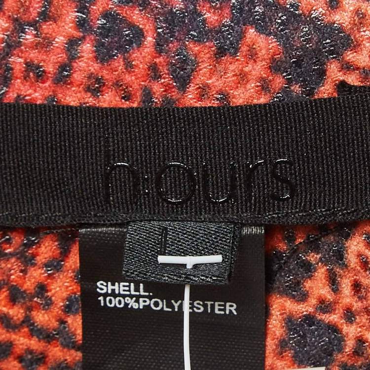 Pre Owned H:ours Orange Snakeskin Print Jersey Nara Pants L