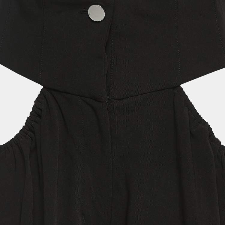 Pre Owned Hours Black Synthetic Suki Cut-out Joggers M