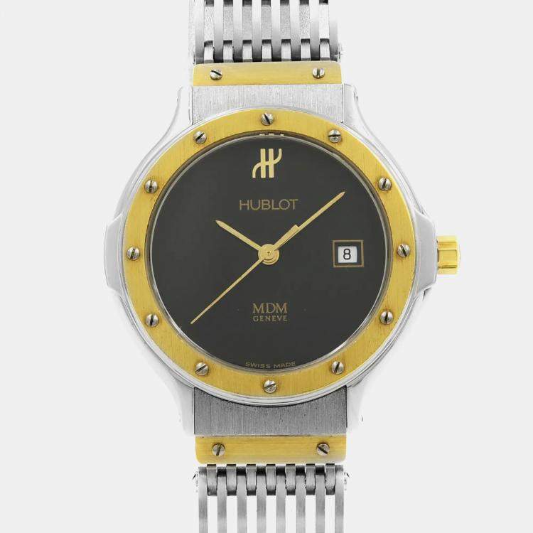 Pre Owned Hublot Mdm Classic Senyora Steel Yellow Gold Quartz Ladies Watch 1390.100.2 25 mm