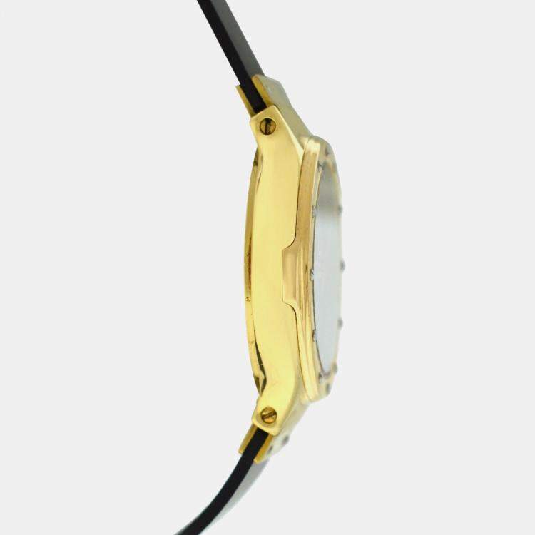 Pre Owned Hublot Black 18k Yellow Gold MDM 139 10 3 Quartz Women's Wristwatch 27 mm