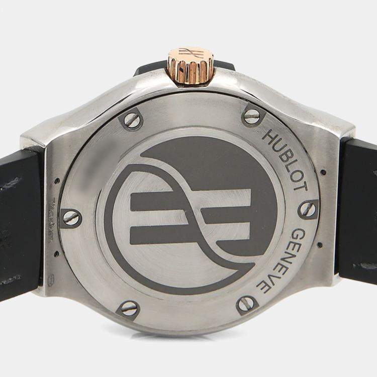 Pre Owned Hublot Classic Fusion Quartz 18k Rose Gold Titanium Women's Wristwatch 33 mm