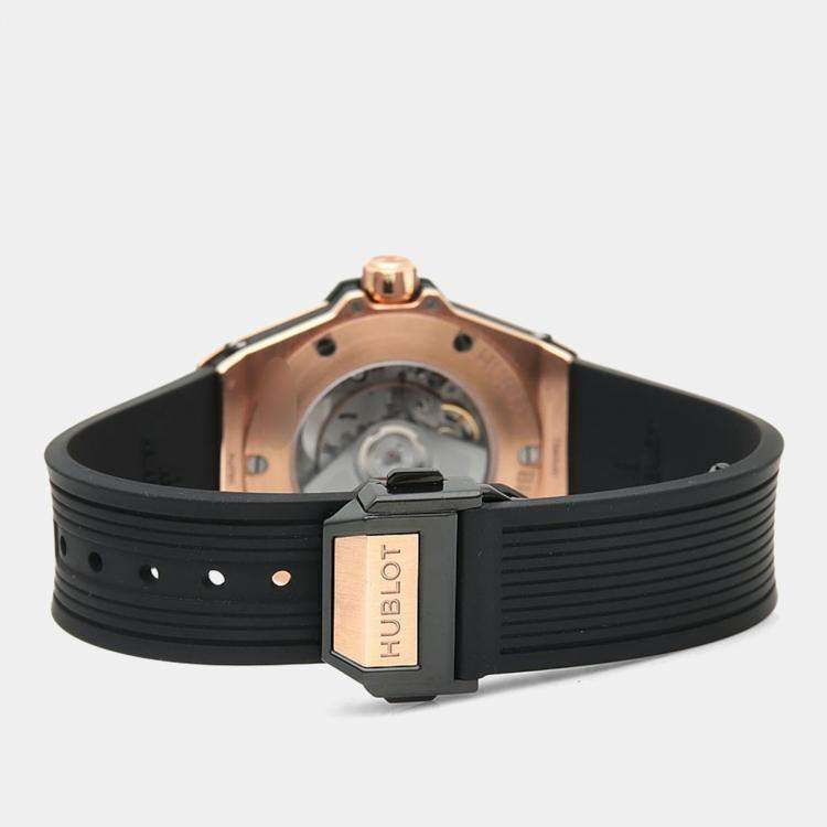 Pre Owned Hublot Big Bang Diamond Automatic Rose Gold Titanium Women's Wristwatch 33 mm