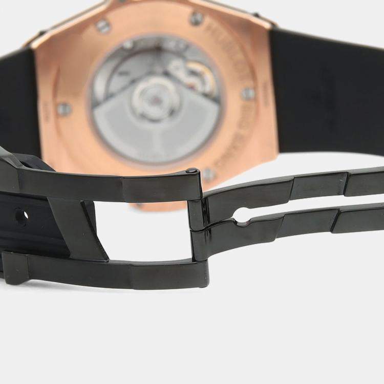 Pre Owned Hublot Big Bang Diamond Automatic Rose Gold Titanium Women's Wristwatch 33 mm