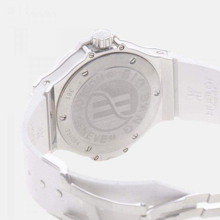 مملوكة مسبقًا Hublot Big Bang 361.SE.2010.RW.1104 Quartz White Diamonds Stainless Steel Women's Wristwatch 38mm