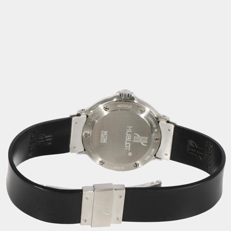 Pre Owned Hublot Black Stainless Steel Classic MDM 1391.1 Quartz Women's Wristwatch 28 mm