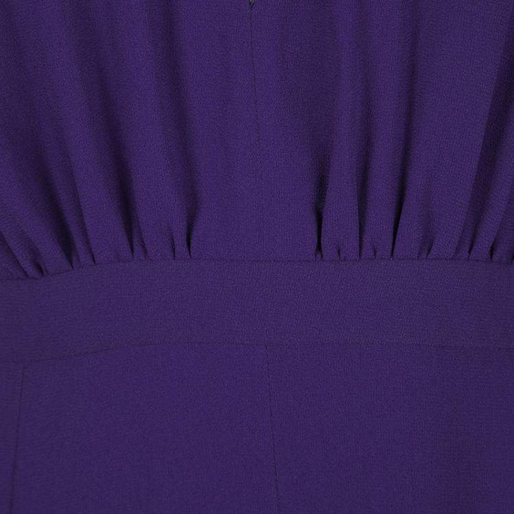 Pre Owned Hugo Boss Purple V-Neck Sleeveless Diwendyn Maxi Dress S