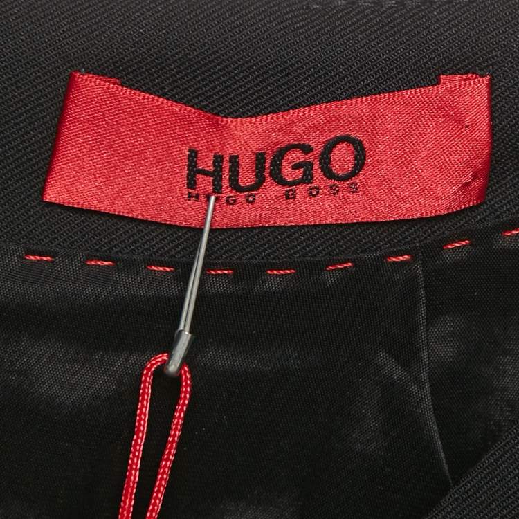 Pre Owned Hugo Boss Black Gabardine Pocket Detail Keluna Dress M