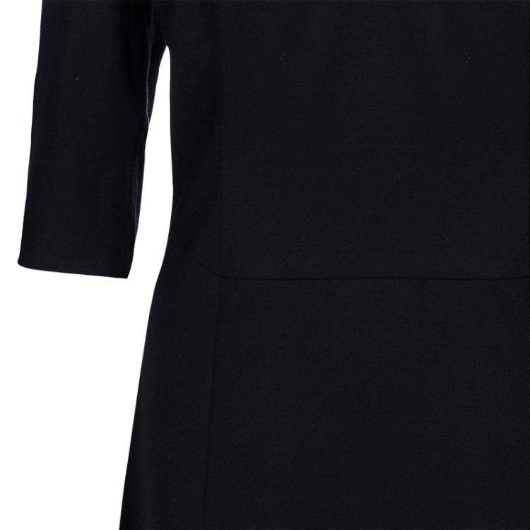 Pre Owned Hugo by Hugo Boss Black Wool Dress L