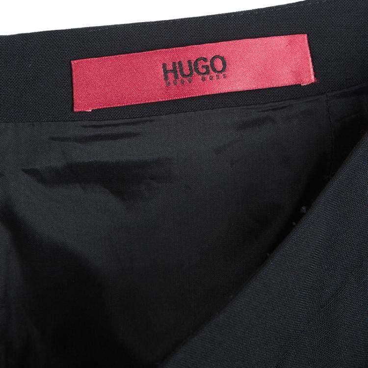 Pre Owned Hugo By Hugo Boss Black Wool Rossla Skirt M