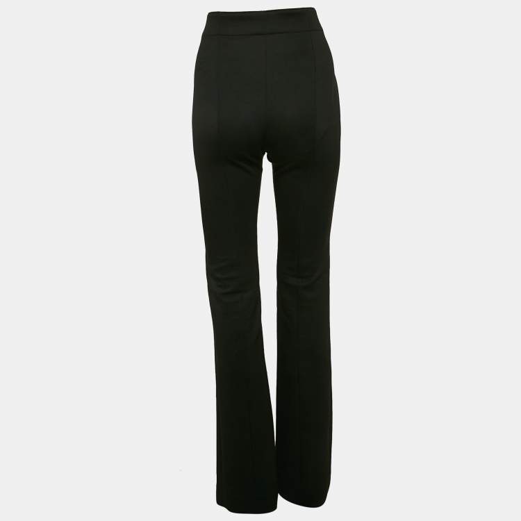 Pre Owned Hugo Boss Black Jersey Wide Leg Slit Detail Trousers S