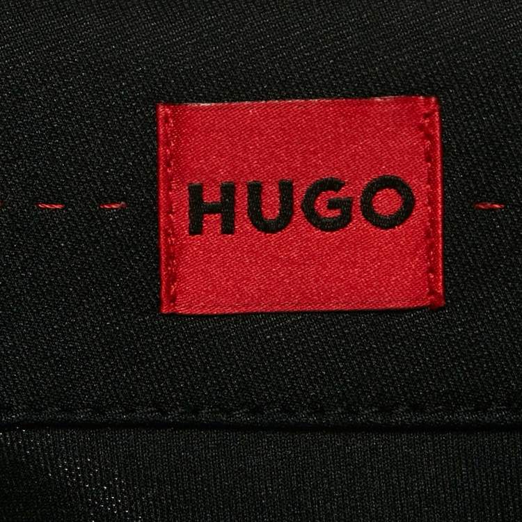 Pre Owned Hugo Boss Black Jersey Wide Leg Slit Detail Trousers S