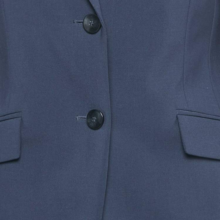 Pre Owned Hugo Boss Navy Blue Wool Julea Suit Set S