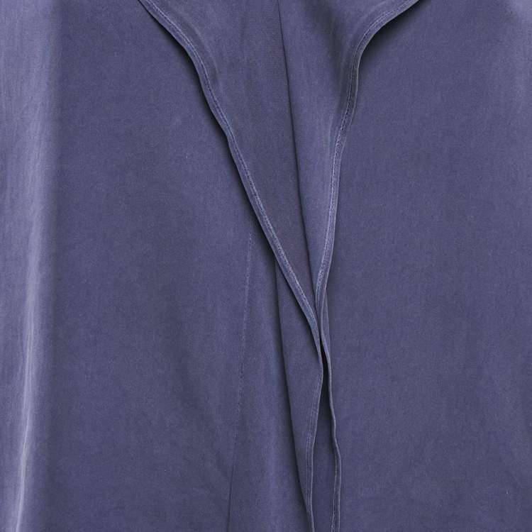 Pre Owned Hugo Boss Blue Silk Loose Fit Top S