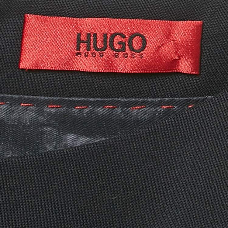 Pre Owned Hugo Boss Navy Blue Wool Short Dress M