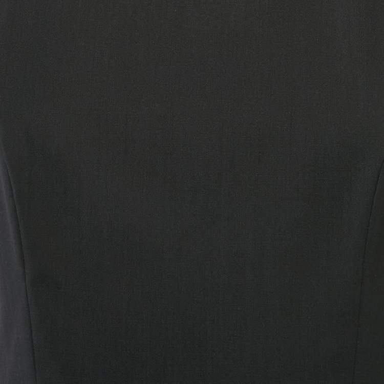 Pre Owned Hugo Boss Navy Blue Wool Short Dress M