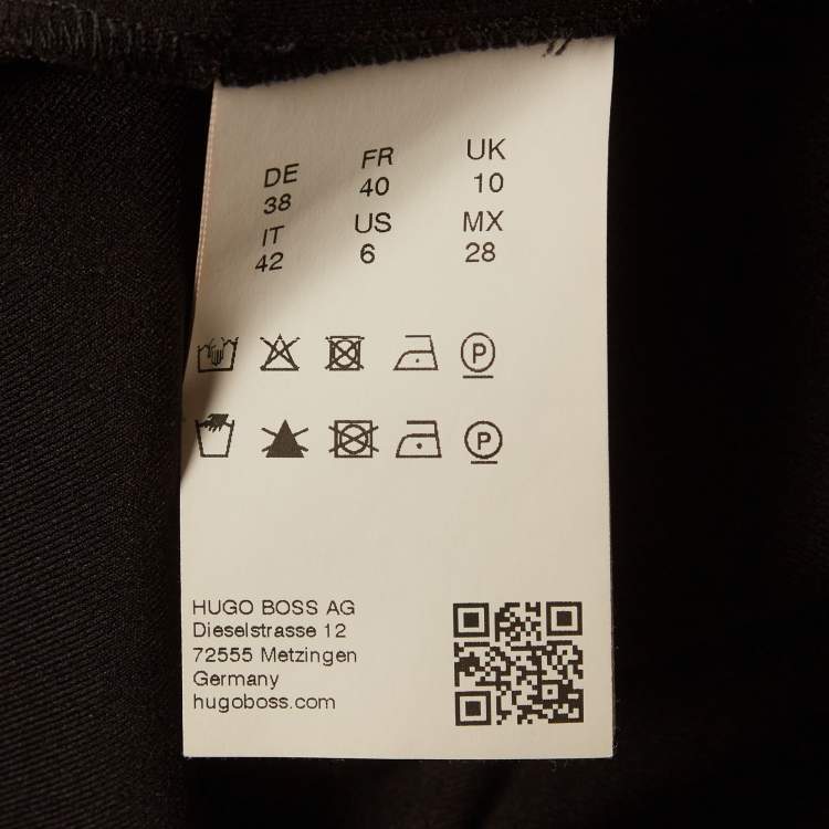 Pre Owned Hugo Boss Black Jersey Klhara Sheath Dress M