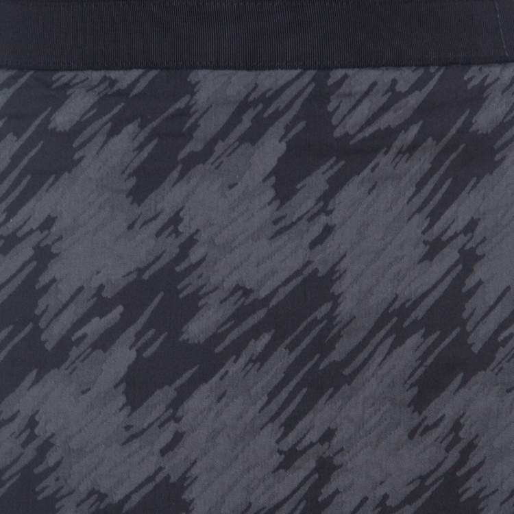 Pre Owned Hugo Boss Dark Grey Cotton A Line Short Skirt S