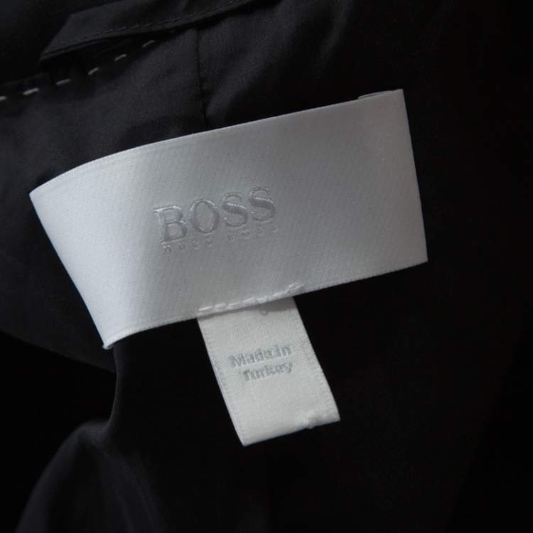 Pre Owned Hugo Boss Black Stretch Wool Classic Tailored Julea Blazer M