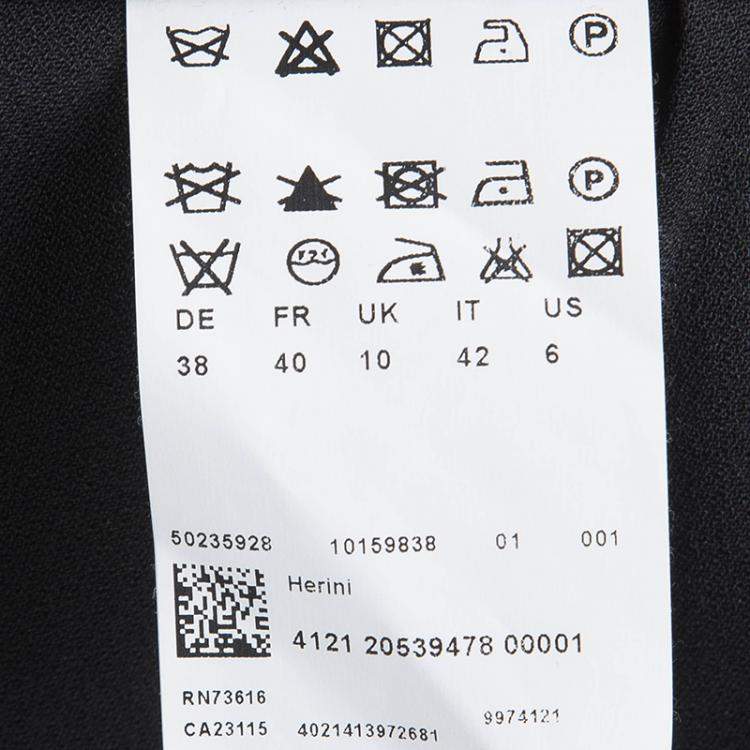 Pre Owned Hugo By Hugo Boss Black Waist Tie Detail Herini Trousers M