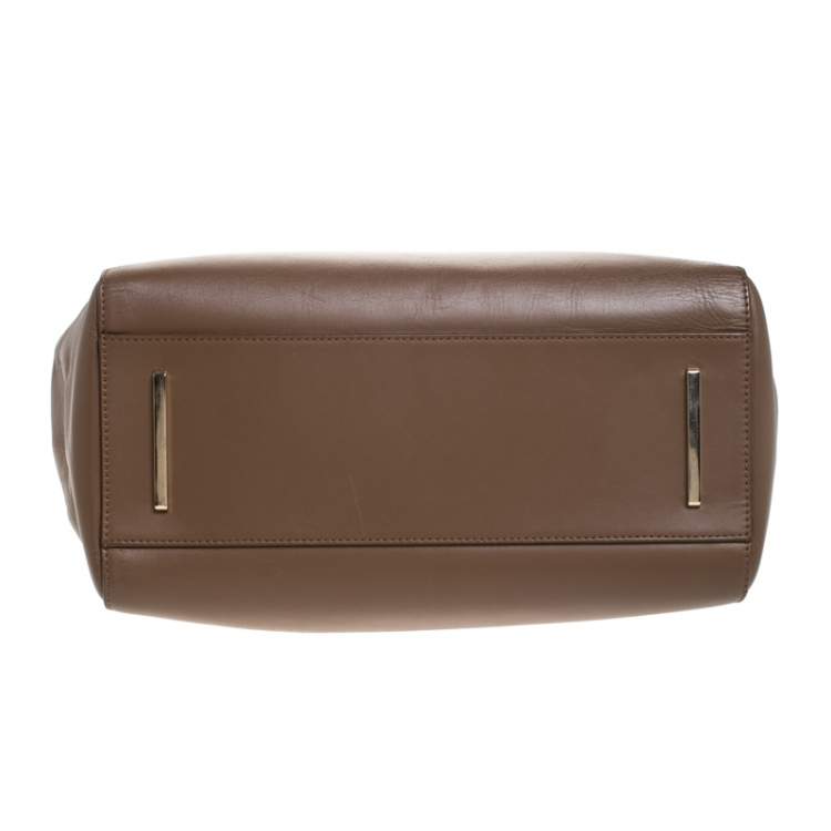 Pre Owned Hugo Boss Brown Leather Romy Top Handle Bag