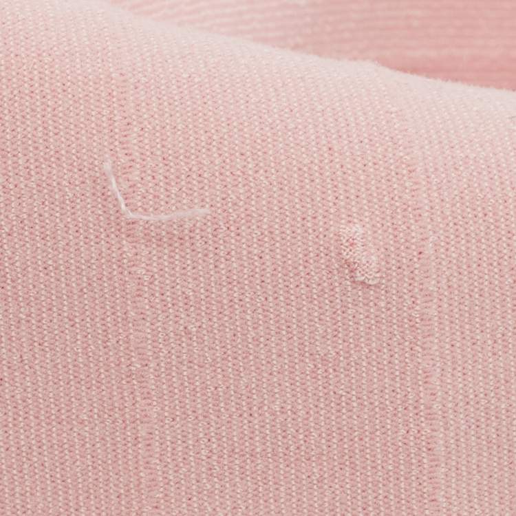 Pre Owned Hunza G Pink Stretch Knit Nile Mini Dress One Size 