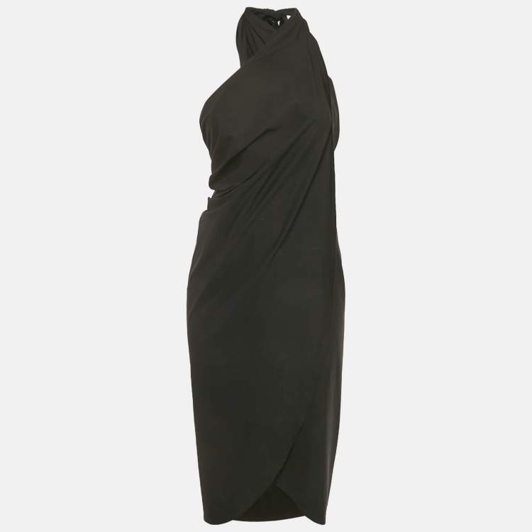 Pre Owned Hunza G Black Nylon Long Sarong ONE SIZE