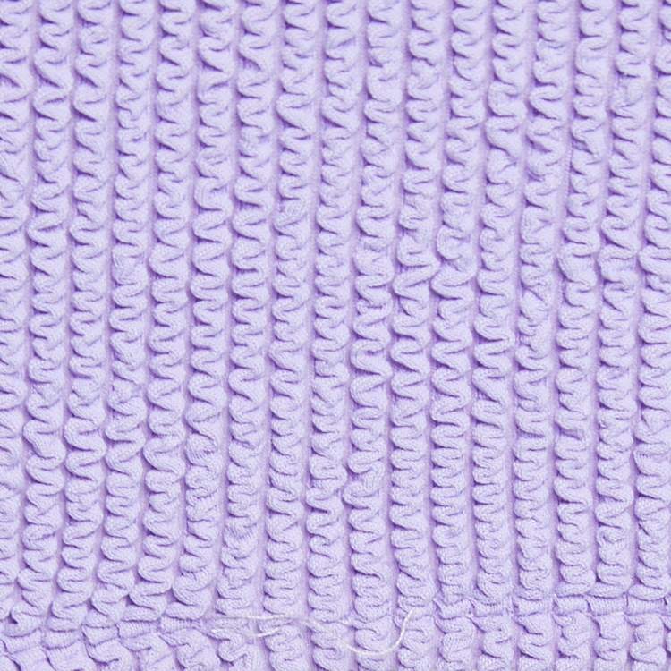 Pre Owned Hunza G Lilac Patterned Knit Cut Out Detail Mini Dress ONE SIZE