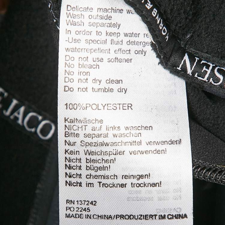 Pre Owned Ilse Jacobsen Navy Blue Technical Hooded Zip-Up Raincoat M