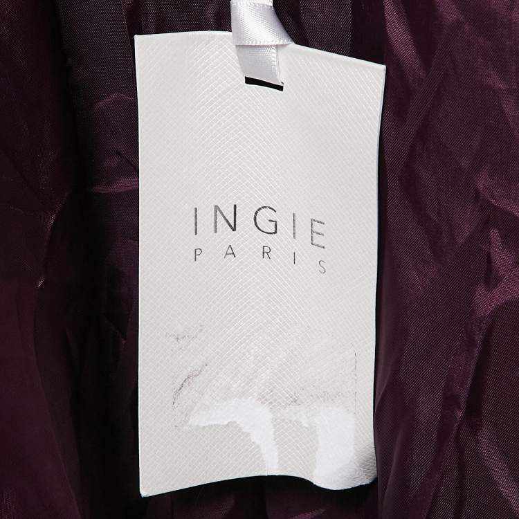 Pre Owned INGIE Paris Purple Wool Long Coat M