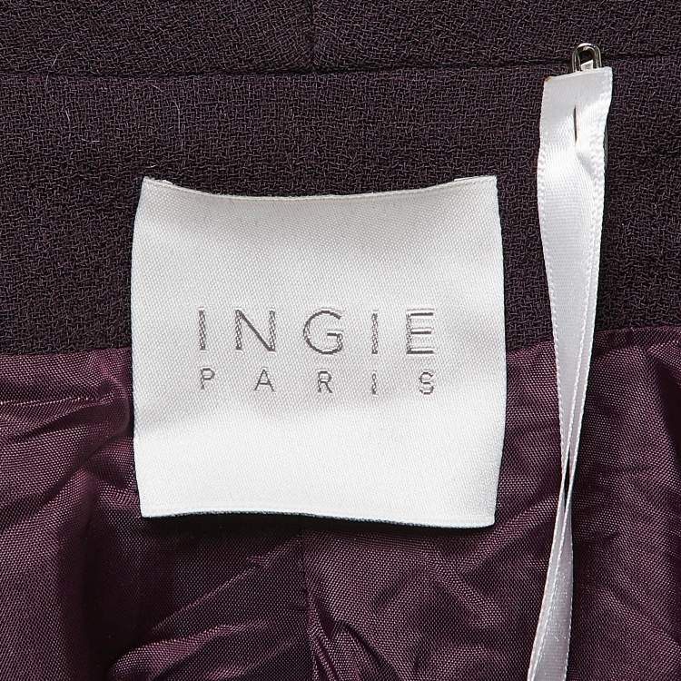 Pre Owned INGIE Paris Purple Wool Long Coat M