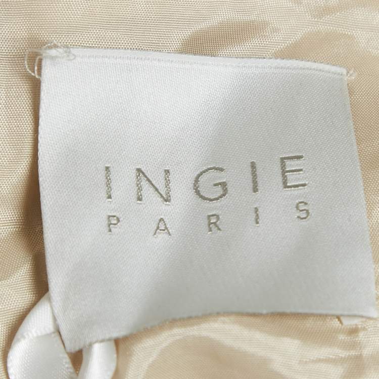 Pre Owned INGIE Paris Copper Gold Sequin Flared Sleeve Mini Dress M