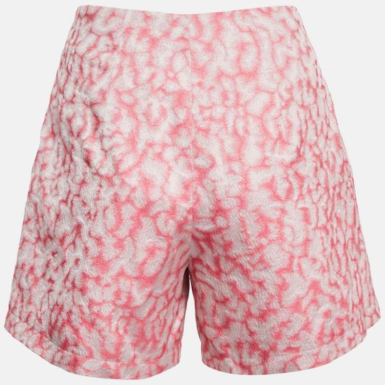 Pre Owned INGIE Paris Pink Lurex Jacquard Shorts S