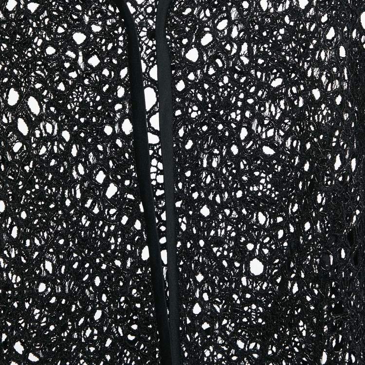 مملوكة مسبقًا INGIE Paris Black Guipure Lace Blouse S