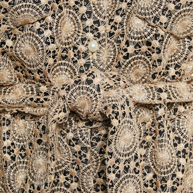 Pre Owned INGIE Paris Gold Lace Jumpsuit M