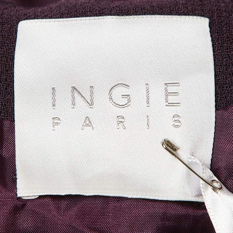 Pre Owned INGIE Paris Purple Wool Overcoat XL