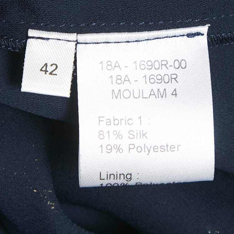 Pre Owned INGIE Paris Navy Blue Lurex Silk Mini Dress M