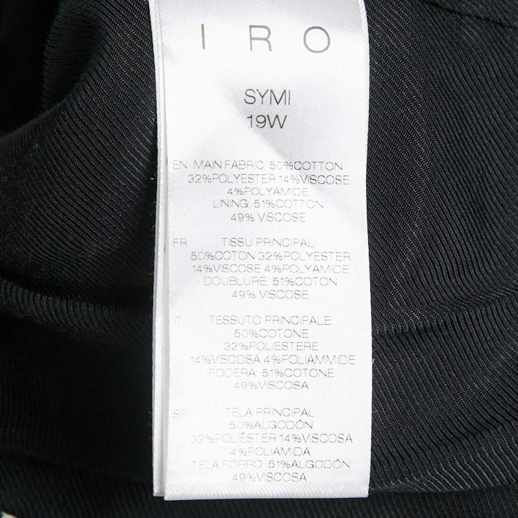 Pre Owned IRO Black/White Glen Checks Cotton Blend Single Breasted Blazer S