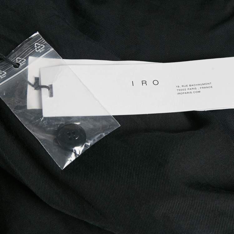 Pre Owned IRO Black/White Glen Checks Cotton Blend Single Breasted Blazer S