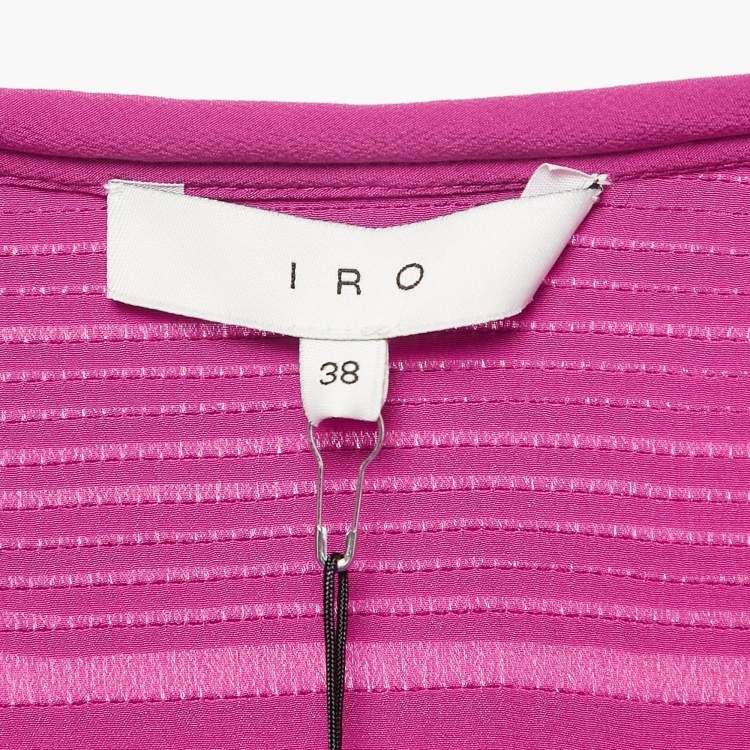 Pre Owned IRO Fuchsia Pink Silk Sleeveless Lia Tunic M