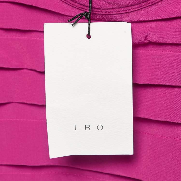 Pre Owned IRO Fuchsia Pink Silk Sleeveless Lia Tunic M