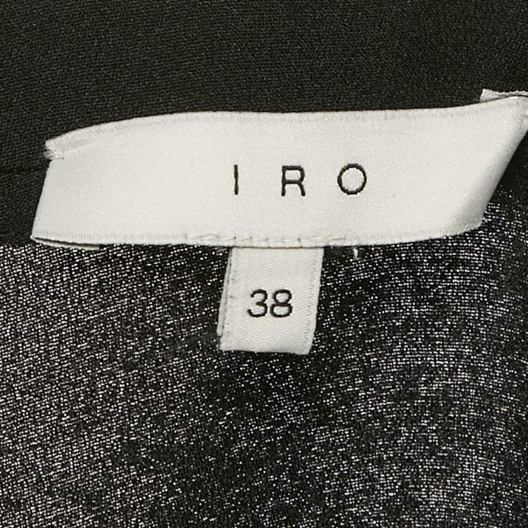 Pre Owned IRO Black Crepe Lace-Up Detail Mini Alessi Dress S